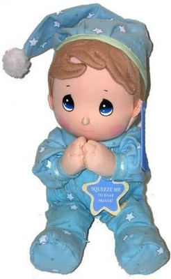 

Precious Moments 10" Tall Prayer Pal Boy In Pajamas(Blue)