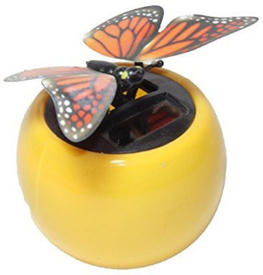 

KT Inc A Flip Flap Wings Dancing Butterfly Flying In A Yellow Pot(Multicolor)