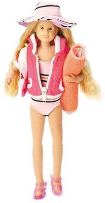 

Only Hearts Taylor Angelique in Striped Swimsuit, Terry Cover & Hat(Multicolor)