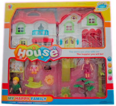 

Smiles Creation My Happy Family Foldale Doll house toys for kids(Multicolor)
