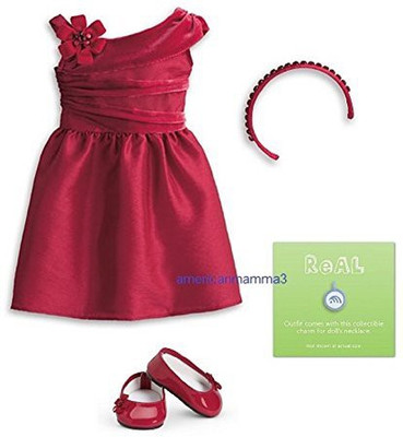 

American Girl My Ag Rosy Red Outfit For 18"+ Charm(Maroon)