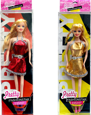 Amaya Pretty Fashion Doll181 Set Of 2(Multicolor)