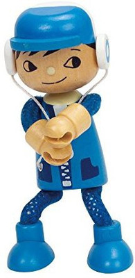 

Hape Happy Family Poseable Wooden Son Play(Blue)