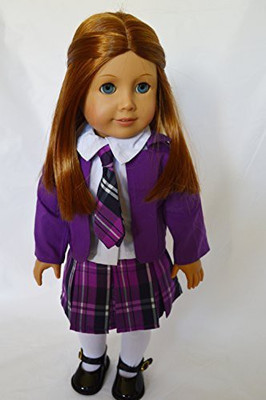 

DollsHobbiesNMore Purple Back To School Outfit For American Girl 18 Inch(Purple)