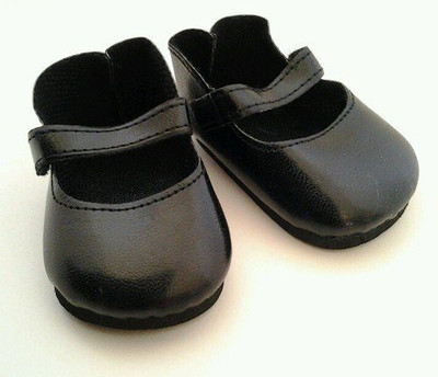 

DollsHobbiesNMore Black Matte Mary Janes For American Girl(Black)