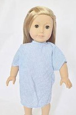 

DollsHobbiesNMore Patient Gown For American Girl(Blue)