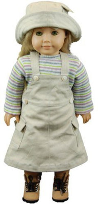 

The Queen's Treasures Khaki Play Skirt Outfit18" Clothes Fits American Girl(Multicolor)