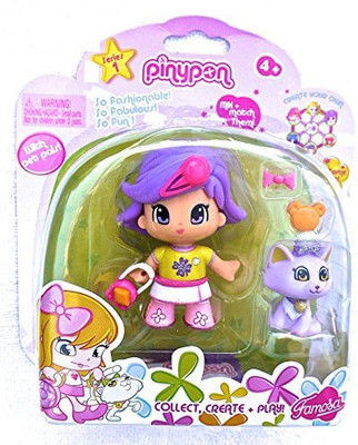 

FAMOSA Pinypon Girl With Purple Hair And Lavender Cat(Multicolor)