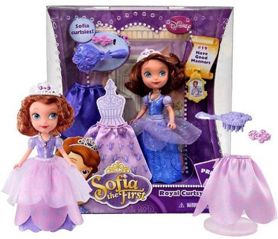 

Mattel Royal Curtsy Sofia ~5 Doll - Disney Sofia the First Playset(Multicolor)