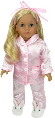 

Sophia's 18 Inch Pajamas Pink Satin Pj'Sfits 18 Inch American Girl((Pink)