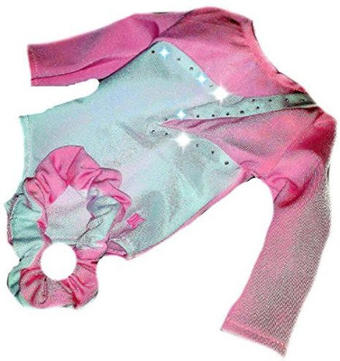 

Doll Connections Clothes Gymnastics Pink And White Sparkle Leotard Dance(Multicolor)