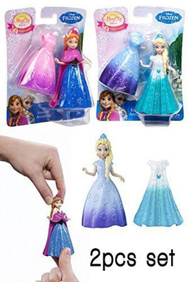 

Mattel Disney Frozen Magiclip Anna and Elsa 2pcs Doll(Multicolor)