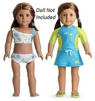 

American Girl 2In1 Surf Swimsuit Myag For 18" ~S Are Not Included~(Multicolor)