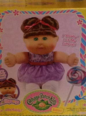 

Cabbage Patch Kids Babies I Really Lick My Lollipop Brunette & Green(Purple)