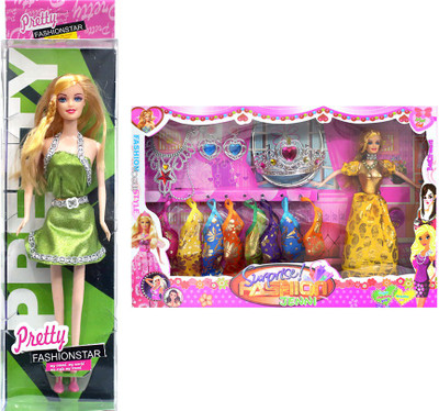 

Amaya Pretty Fashion Doll136 Set Of 2(Multicolor)