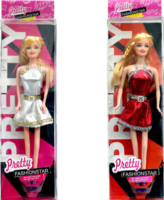 Amaya Pretty Fashion Doll153 Set Of 2(Multicolor)