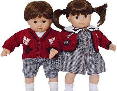 

DollsHobbiesNMore GINGHAM SWEATER SET WITH SCOTTIE TERRIERS FOR AMERICAN GIRL BITTY TWINS(Pink)