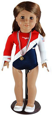 

Unique Doll Clothing Gymnastics Outfit With Velcro Back Fits American Girland(Multicolor)
