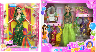 

Amaya Pretty Fashion Doll335 Set Of 2(Multicolor)
