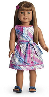

American Girl My Ag Plaid Party Dress + Charm For ( Not Included)(Multicolor)