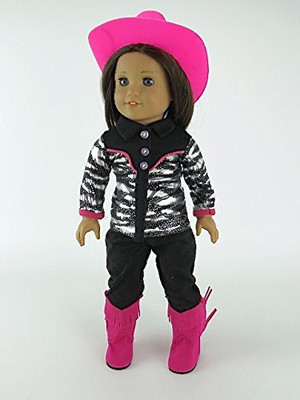 

American Fashion World Cowgirl Western Complete Outfit -Fits 18"(Multicolor)