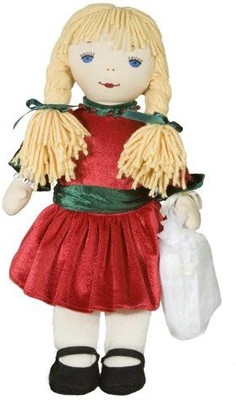 

KatJan Best Pals Best Pals Janet Christmas 16" Rag W/ Nightgown And Tote(Maroon)