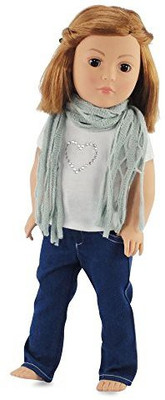 

Emily Rose Doll Clothes 18 Inch Doll Clothes Skinny Jeans & Scarf | Outfit Fits 18" American Girl Dolls | Gift-boxed!(Multicolor)