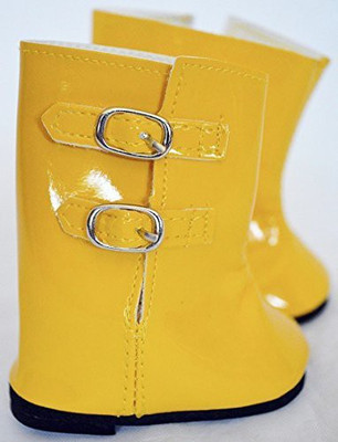 

DollsHobbiesNMore Yellow Rain Boots For American Girl S18 Nch Clothes Will(Gold)