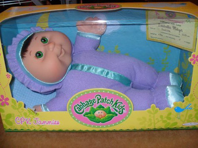 

Jakks Pacific Cabbage Patch Kids Cpk Jammies Green Eyesbrown Hair(Purple)