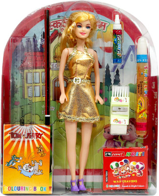 

Amaya School Girl Doll Set 1(Multicolor)