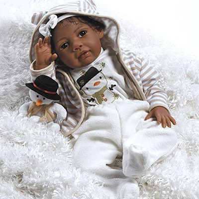 

Paradise Galleries African American Realistic Girl Ba Kione20 Inch(White)