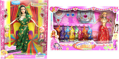 

Amaya Pretty Fashion Doll329 Set Of 2(Multicolor)