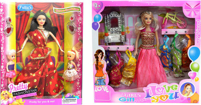 

Amaya Pretty Fashion Doll320 Set Of 2(Multicolor)