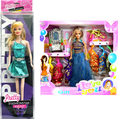 

Amaya Pretty Fashion Doll114 Set Of 2(Multicolor)