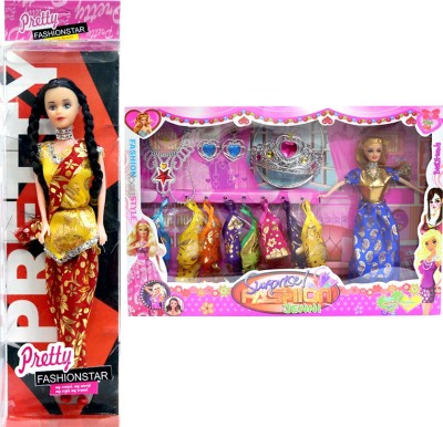 

Amaya Pretty Fashion Doll47 Set Of 2(Multicolor)