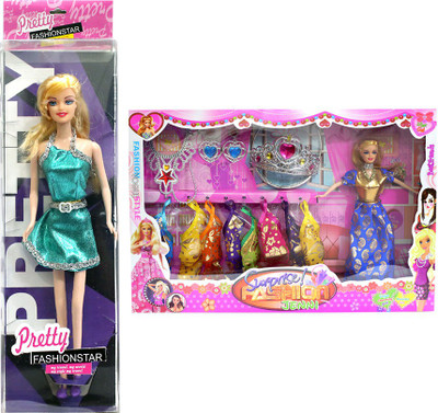 

Amaya Pretty Fashion Doll108 Set Of 2(Multicolor)