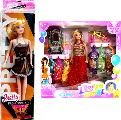 

Amaya Pretty Fashion Doll250 Set Of 2(Multicolor)