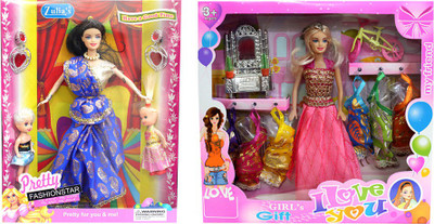 

Amaya Pretty Fashion Doll380 Set Of 2(Multicolor)