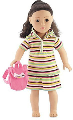 

Emily Rose Doll Clothes 18 Inch Clothes Striped Summer Skirt Outfit Fits American(Multicolor)