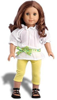 

DreamWorld Collections Sunny Day - White cotton blouse with yellow leggings(Multicolor)