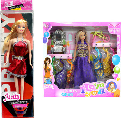 

Amaya Pretty Fashion Doll196 Set Of 2(Multicolor)