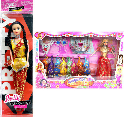 

Amaya Pretty Fashion Doll44 Set Of 2(Multicolor)
