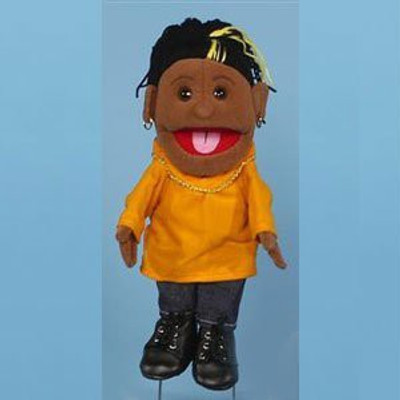 

Globee Sunny14" Ethnic Yarn Haired Girl In Orange Top Glove Puppet(Multicolor)