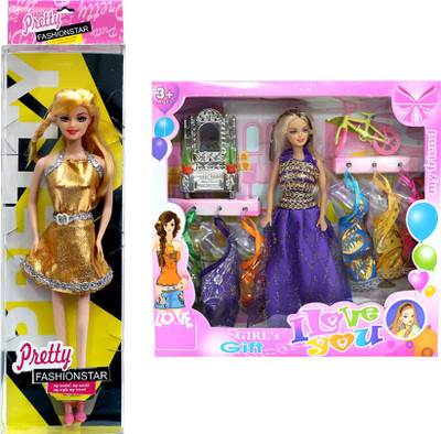 

Amaya Pretty Fashion Doll222 Set Of 2(Multicolor)