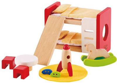 

Hape Happy Family Doll House Furniture - Children's Room(Multicolor)