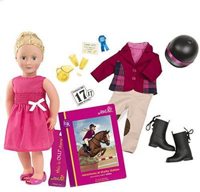 

Our Generation 18" Poseable With Book Lily Anna And Shel(Multicolor)