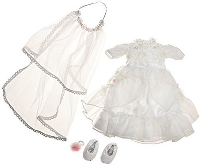 The Queen's Treasures Wedding Communion Dressgownveilshoes,Bouquet Fits 18"(White)