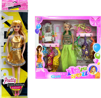 

Amaya Pretty Fashion Doll220 Set Of 2(Multicolor)