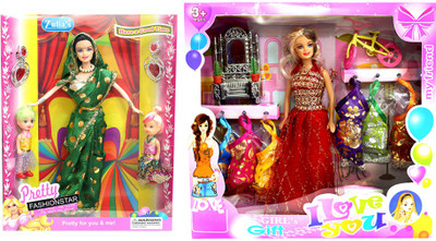 

Amaya Pretty Fashion Doll340 Set Of 2(Multicolor)