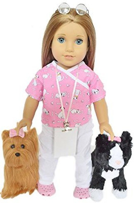 

DollsHobbiesNMore VET TECH OUTFIT FOR AMERICAN GIRL DOLLS(Multicolor)